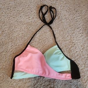 Pink Victoria's secret wrap bikini top